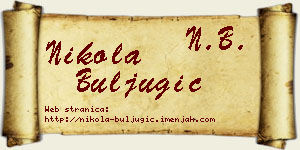 Nikola Buljugić vizit kartica